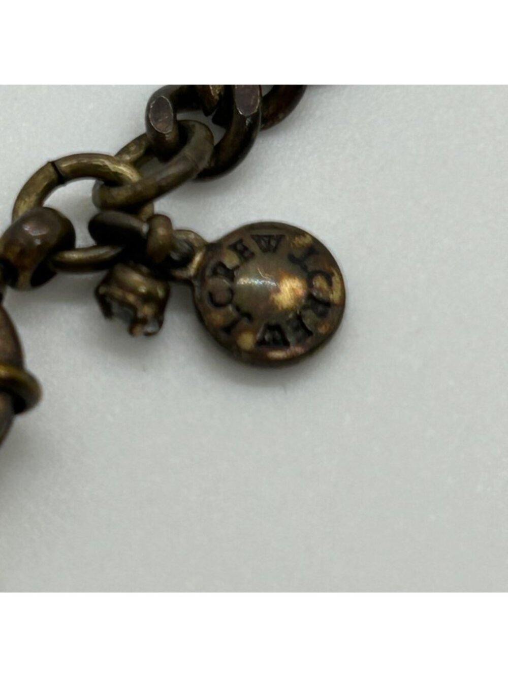 J.Crew Moody Black Necklace Teardrop Rhinestone Statement Antique Gold Bib - Picture 9 of 9